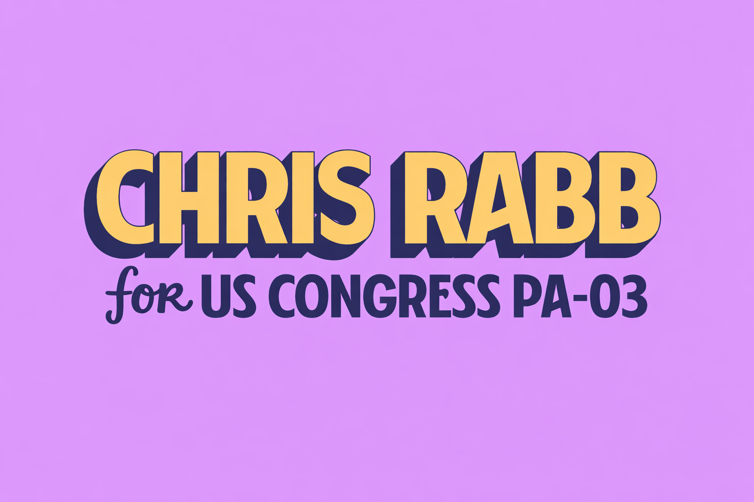 Chris Rabb for Congress.
